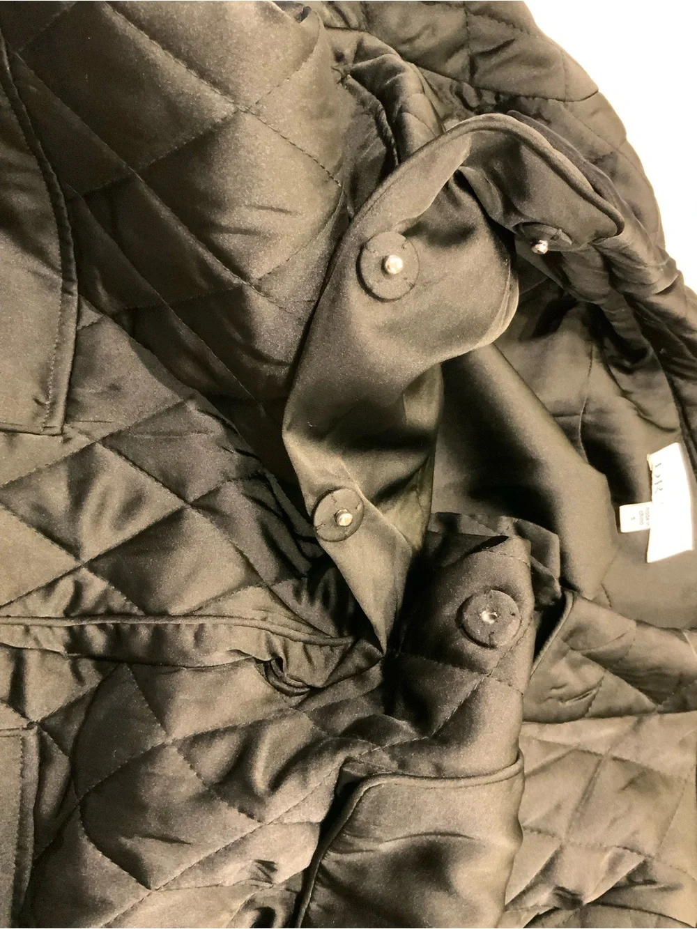 DR2 Black Quilted Pocket Puffer Coat